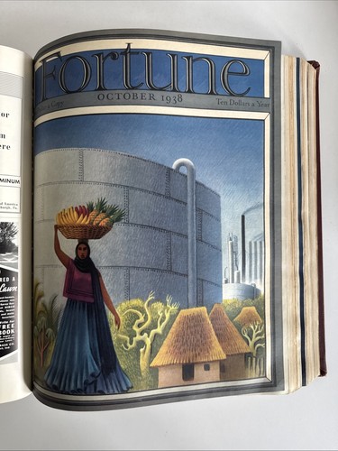 Vtg FORTUNE Magazine July - December 1938 BOUND BOOK 6 Issues Ads Art Vol XVIII - Picture 4 of 13