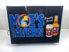 The Simpsons Moe’s Tavern Light Box 2004 Tested Works Excellent Condition W Box