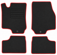 FußMatten Set FüR Opel Astra G Limo Caravan 1998-05 Matten Autoteppiche Rand Rot