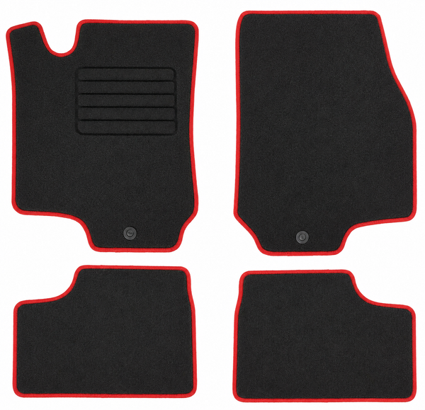 FußMatten Set FüR Opel Astra G Limo Caravan 1998-05 Matten Autoteppiche Rand Rot-image