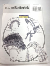 2004 Butterick Lady's Historical Hats Pattern, B4210 UNCUT