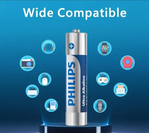 Genuine 100% PHILIPS 8 PCS 1.5v Ultra Alkaline Batteries AAA Size for Devices. - Picture 4 of 8