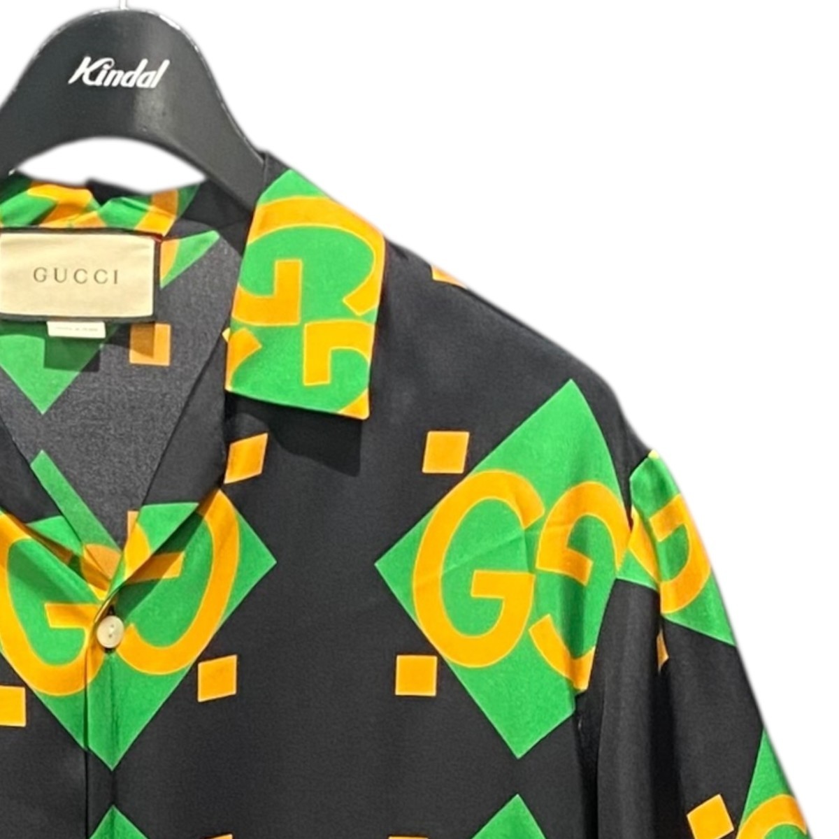 GUCCI 681209 GEOMETRIC PRINT BOWLING Shirt 1234 Size:46 | eBay
