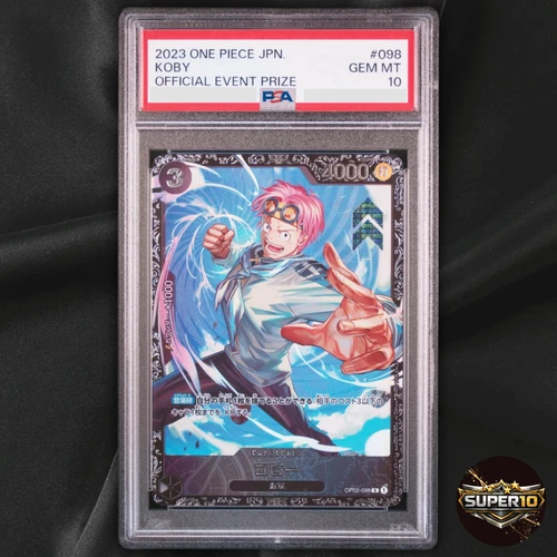 PSA 10 Koby OP02-098 Official Event Prize - ONE PIECE Card Game Japanese 2023