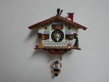 Engstler  183 /10, Cuckoo Clock Black Forest  Hand painted, wood