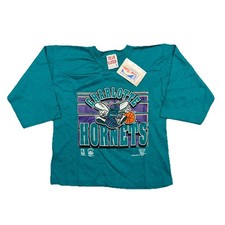 Vintage Kids Charlotte Hornets Medium 5-6 NBA T-Shirt New With Tags NWT HTF Rare