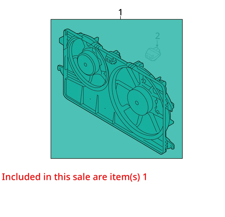 Ford Transit Connect 2010 radiador eléctrico ventilador de refrigeración conjunto de motor DQF0L Foto 2 de 3