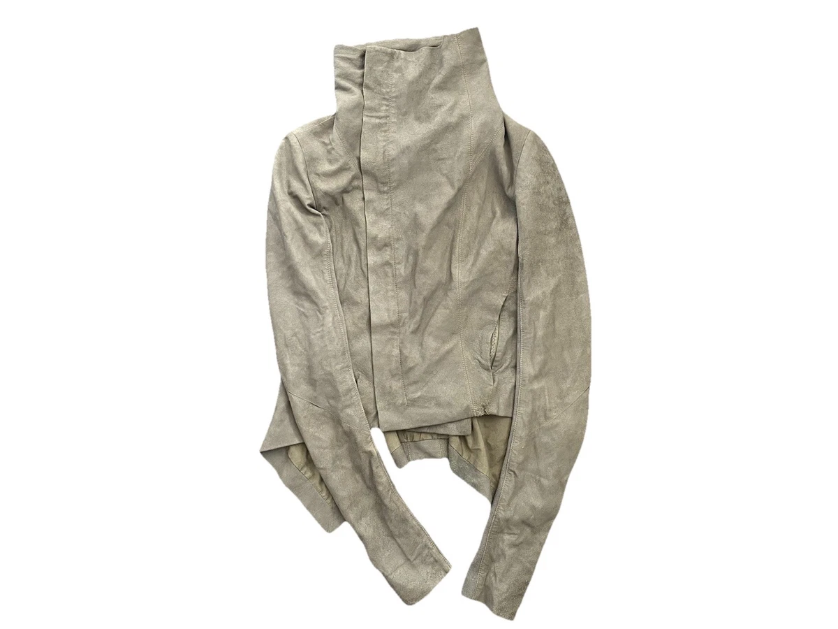 Rick Owens Leather Outer Shell Gray Coats, Jackets & Vests for