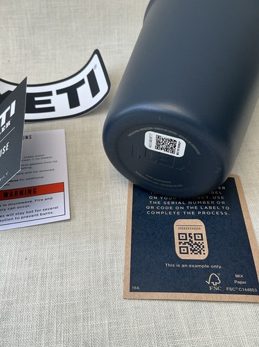 YETI “Rambler” Blue 20oz Stainless Vacuum Insulated Beverage Tumbler+Lid *NEW - Picture 3 of 5