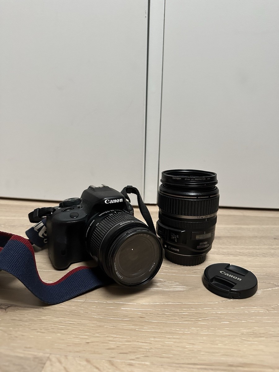 デジタルカメラ Canon EOS Kiss X7 FE-S 18-55 IS Canon EOS Kiss X7 Camera Black With 18-55mm And 17-85mm Lens Fully
