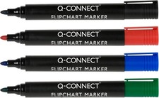 Q-Connect Flipchart Marker Pen Bullet Tip Assorted Pack of 4