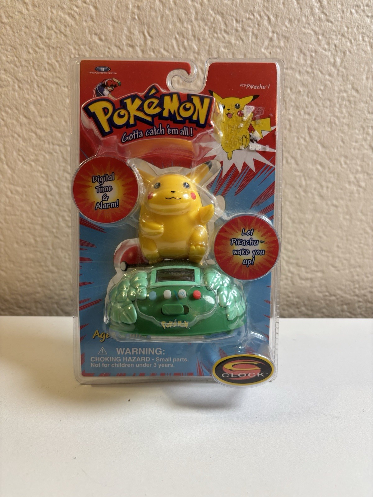 Vintage 1999 Pokemon Pikachu Trendmasters Digital Alarm Clock Brand New