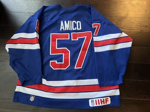 USNTDP Team USA Game Worn Hockey Jersey #57 Carter Amico Philadelphia Flyers