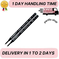 Schmidt German Roller Pen Black Refill Safety Ceramic Roller 888 F (2 Pieces)