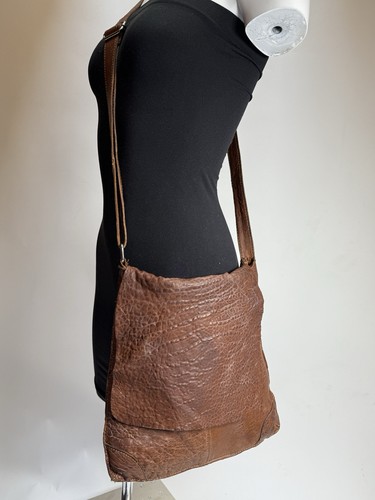 MAXON Italy 'Nappa Texas Sigaro' Leather Crossbody Bag Adjustable Strap - Picture 3 of 12