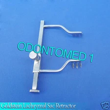 6 GOLDSTEIN Lachrymal Sac Retractor 3x3 semi sharp prong.Blade spread 30mm Eye