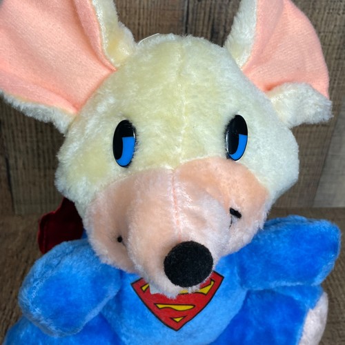 Vtg 1984 Superman Mouse Mighty Mouse Red Cape A1 Novelty Plush Stuffed Animal - Picture 6 of 13