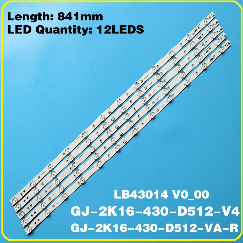5 stks LED Strip 12 leds Past for Philips 43 TV 43PUS6551 TPT430U3 EQLSJA.G 43PUS6501 43PUS6101 43PUS6201 43PUS7202 LB43014 V0_00 5 stks LED Strip 12 leds Past for Philips 43 TV 43PUS6551 TPT430U3 EQLSJA.G 43PUS6501 43PUS6101 43PUS6201 43PUS7202 LB43014 V0_00