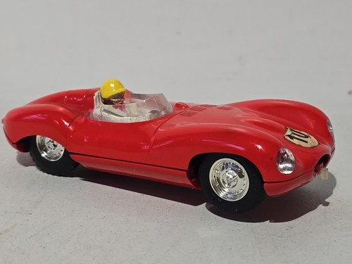 RED Vintage 1960's MM/C60 Triang Scalextric Jaguar D Type race slot car blue - Picture 3 of 6