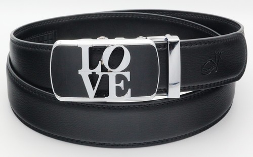 QHA Herren Ratschengürtel Herz Liebe Automatik Schnalle 35mm breit Hüftgurt Q61 - Bild 25 von 29