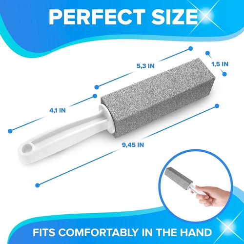 Pumice Cleaning Stone 2 Pcs Toilet Bowl Pool Cleaner Hard Water Ring Remover - Picture 5 of 8
