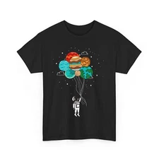 Spaceman Shirt, Astronaut with Planets Astronomy Space Lovers Women Men Shirt 
