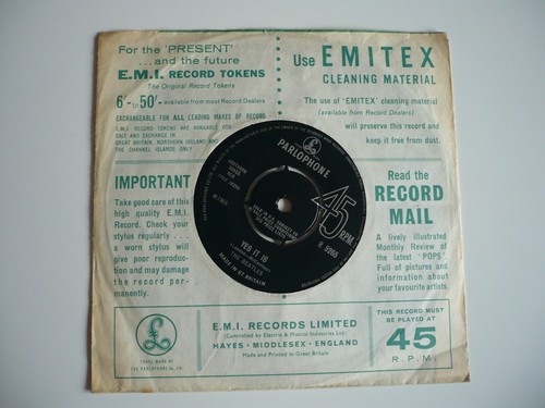 The Beatles Ticket To Ride 7" Vinyl UK 1965 Parlophone 1st Press 3/2 KT Single - Imagen 2 de 8