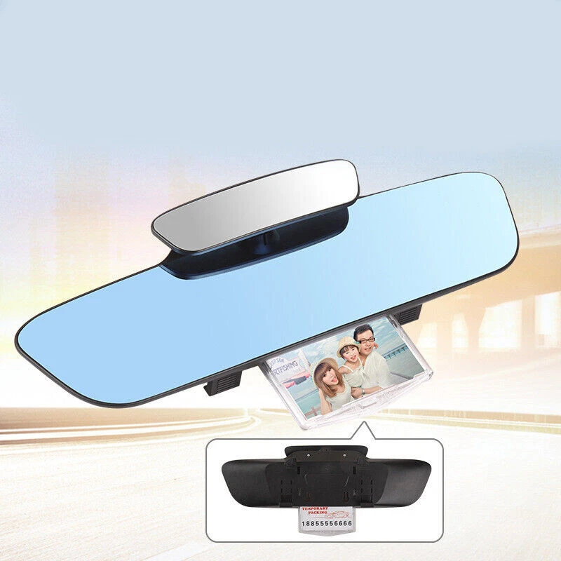 3 in 1 Car Interior Mirror Wide Convex Curve Clip On Rear View Mirror Extender - Image 4 of 4