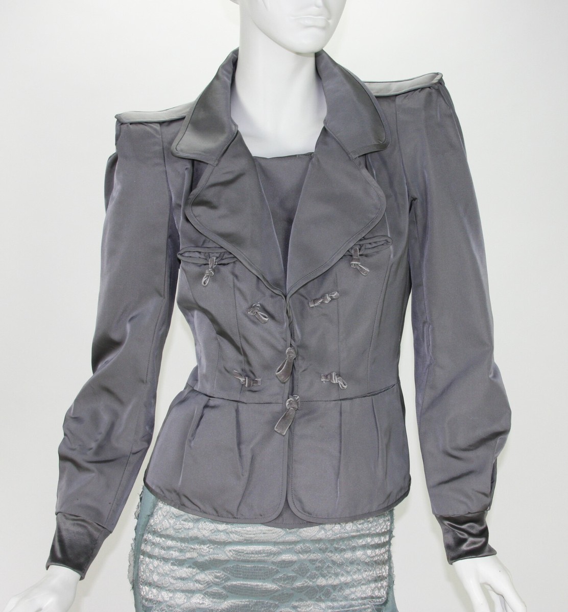 ☆Tom Ford☆ シングルブレスト 長袖 ジャケット☆SALE中 Tom Ford for Yves Saint Laurent F/W 2004 Silk Pagoda Jacket