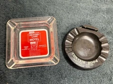 Collectible Advertising Ashtrays Convair Room & Memory Lane Motel