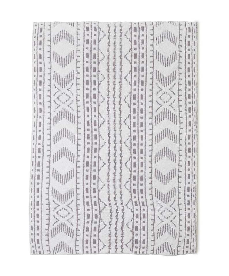 Barefoot Dreams CozyChic Artisan Throw 54"X72" | Color: Cream-Beach Rock - Image 2 of 4