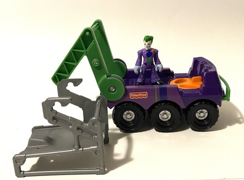 Imaginext DC Superfriends The Joker purple Car And Riddler Hot Rod With Figures - Picture 10 of 10
