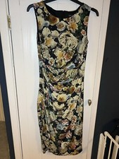 Phase Eight Women's Floral Multicoloured Lined Stretch Occasion Dress Size 8