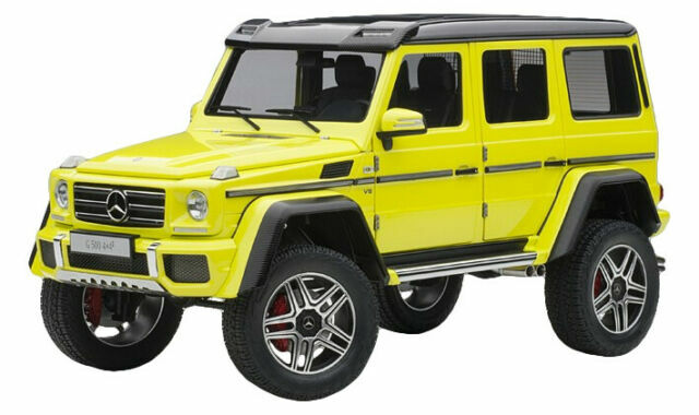 AUTOart Mercedes-Benz G500 4X4 Diecast Model Car - Yellow, 1/18