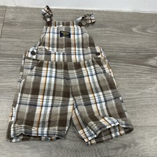 Oshkosh B gosh Plaid Overall Toddler Sz 18 Months Buckle Straps Front Pocket