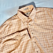 Aquascutum of London Shirt Men's L Long Sleeve Plaid Button-Down Collar NICE  