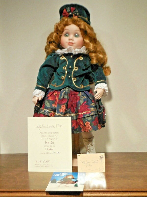 Bette Ball for Goebel Christmas Doll with Music Box "Tatiana" 1995 LE