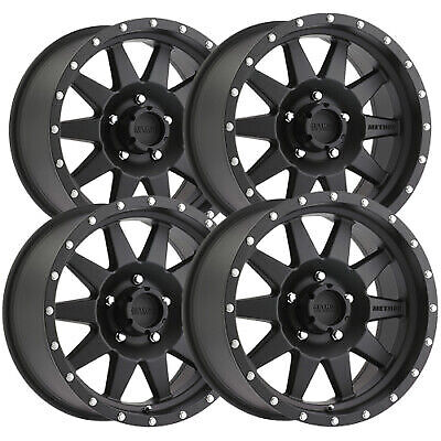 (Set of 4) Method MR301 The Standard 17x9 5x5.5" -12mm Matte Black Wheels Rims - Picture 1 of 1
