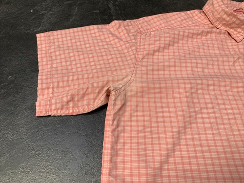 Drake Waterfowl Button front Pink Plaid S/S Shirt Medium M - Picture 5 of 12