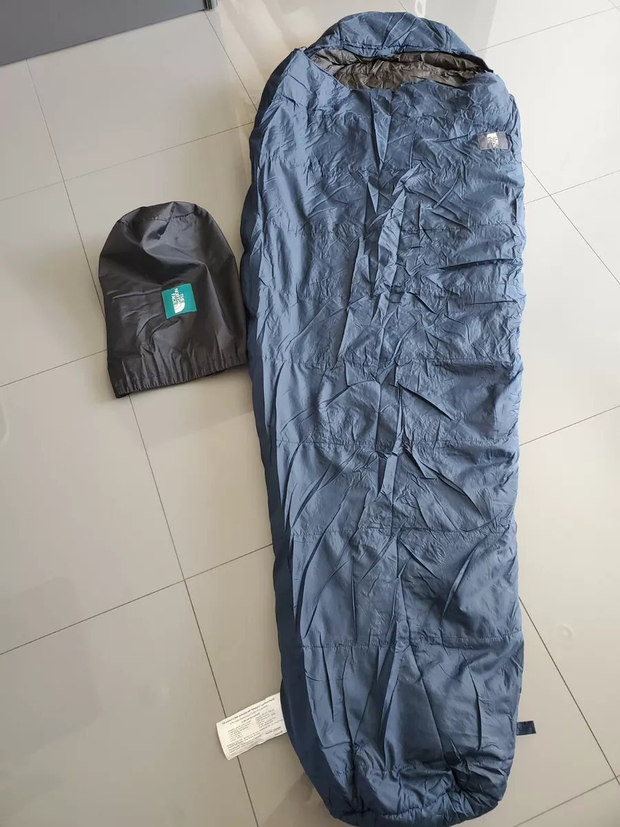 The North Face Blue Polarguard HV Mummy Sleeping Bag 80 X 29
