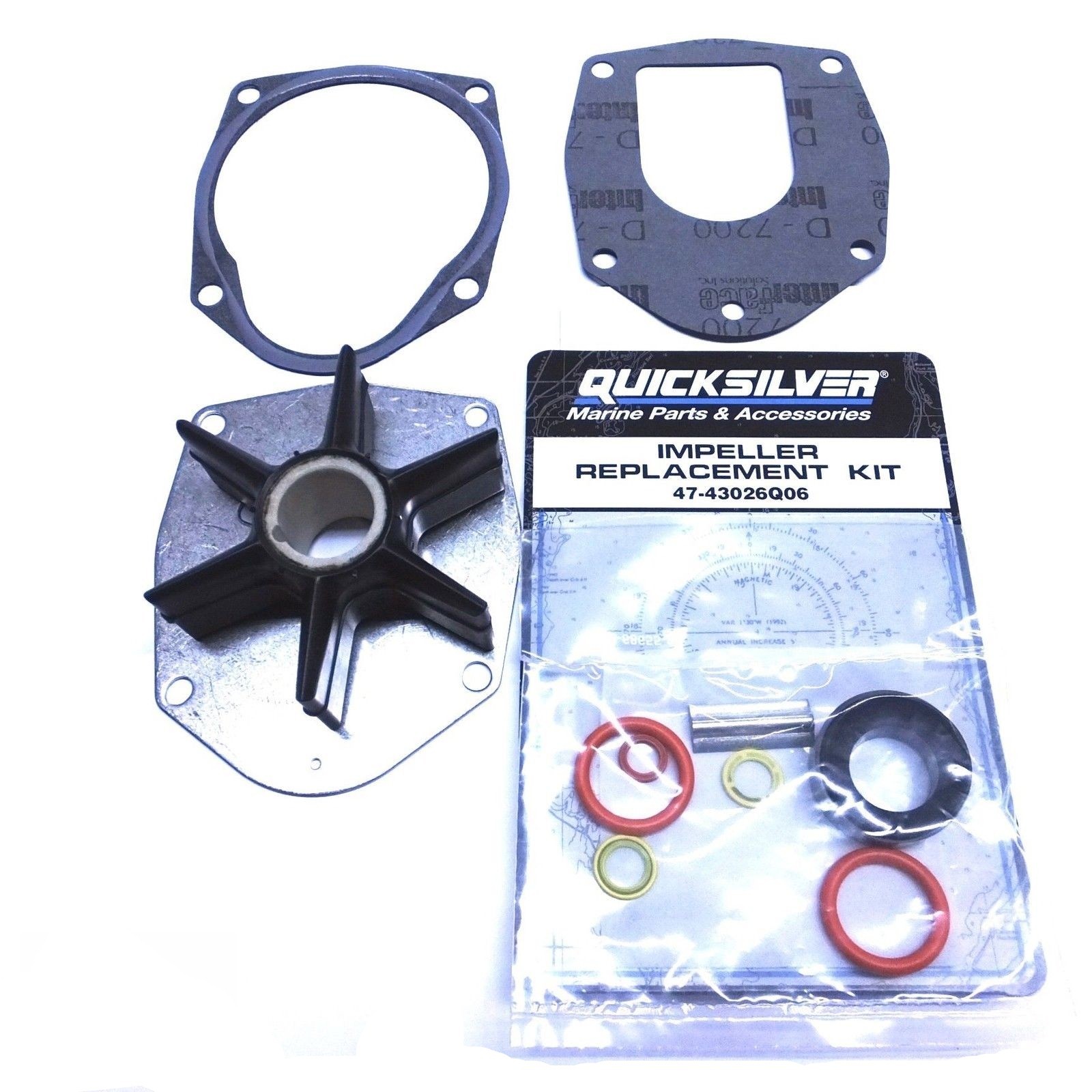 Quicksilver 40 to 350 hp Water pump Impeller repair kit Mercury 47