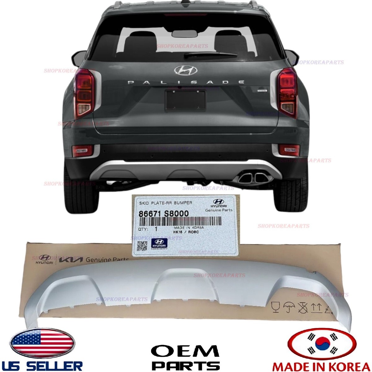 86671-s8000 Hyundai Skid Platerr Bumper 86671S8000 Genuine OEM