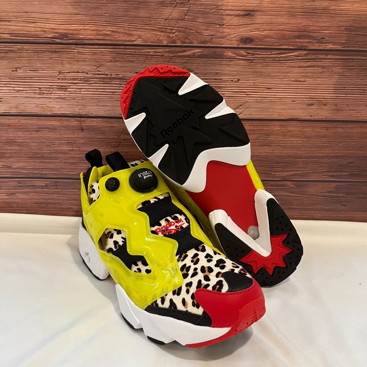 Reebok Instapump Fury atmos Citron Animal Men's Athletic Sneaker FZ4432