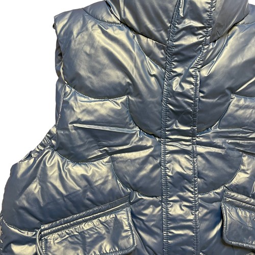 Women Padded Quilted Vest Size XL Bright Green High Neck Full Zipper Mid Length - Picture 8 of 18