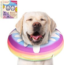 Inflatable Dog Cone Collar Alternative After Surgery, Donut Soft Neck Cone L