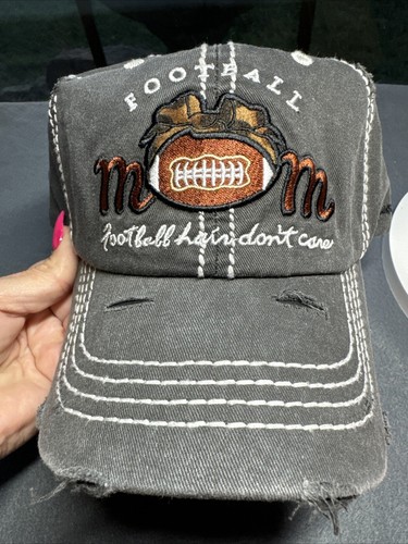 Gorra de fútbol para mamá Hair Don’t Care talla única gris envejecida nueva - Imagen 5 de 5