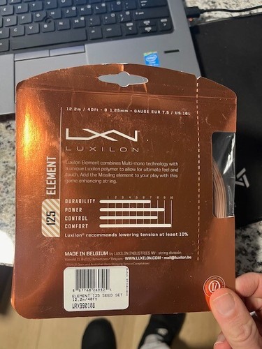 NEW FREE SHIPPING *2 Pack* Luxilon Element 125 Tennis String - Picture 2 of 2