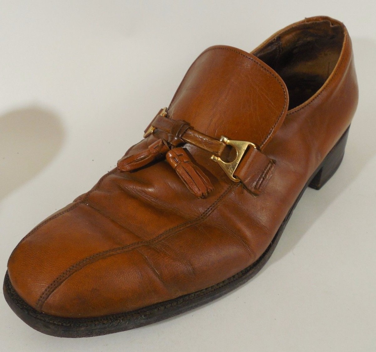 Florsheim Royal Imperial Mens Sz 9 D Brown Tassel Leather  display picture 2