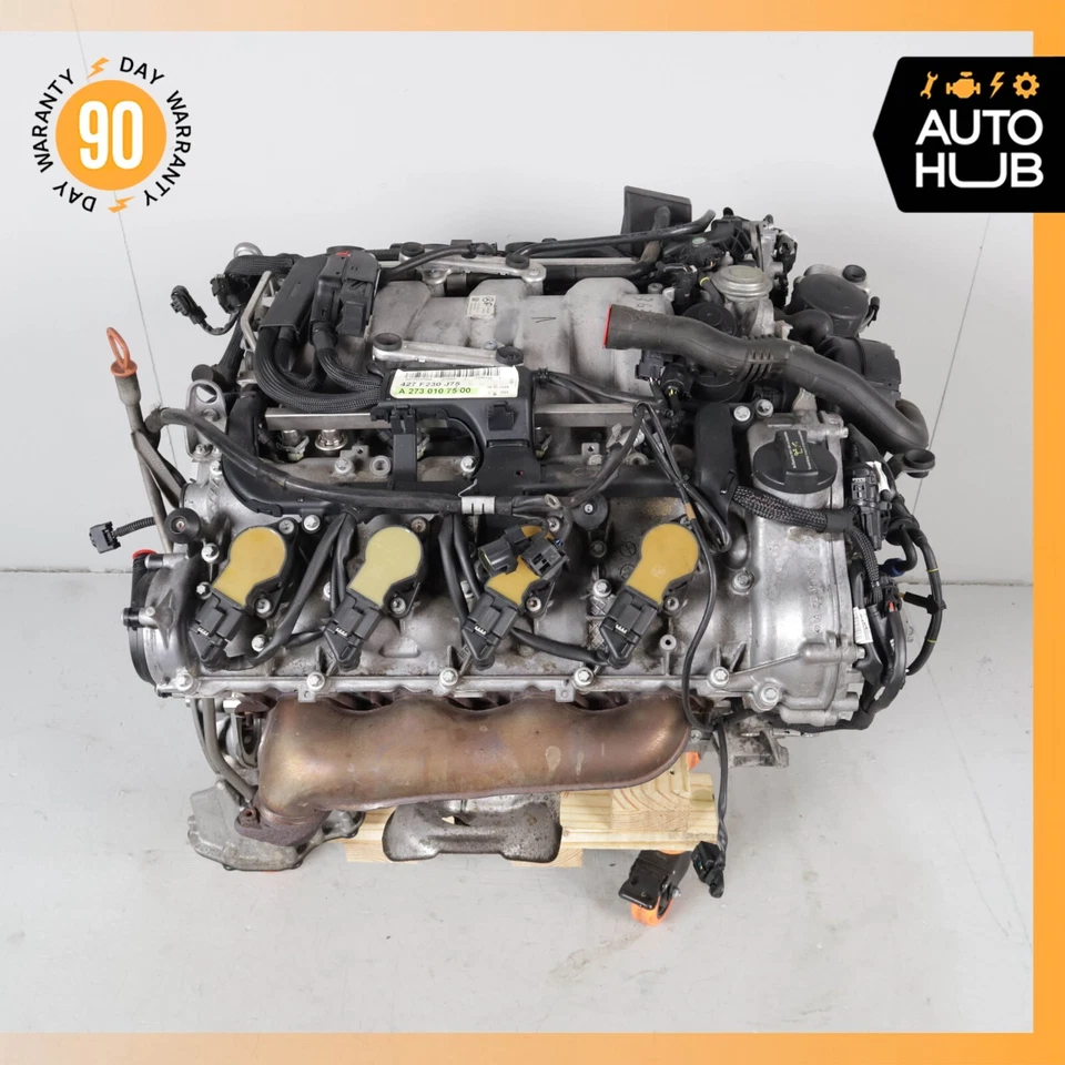 07-12 Conjunto de motor Mercedes R230 SL550 E550 5,5 L V8 M273 TRACCIÓN TRASERA FABRICANTE DE EQUIPOS ORIGINALES 81 k Foto 4 de 4