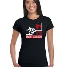 In Case of Fire Save My Scuba Gear lustiges Damen-T-Shirt Tauchmaske Top